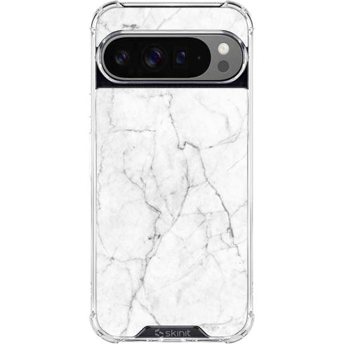 White Marble Google Pixel 10 Pro XL Clear Case